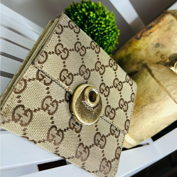 100% authentic Gucci Wallet Purse Folding wallet G logos Beige Woman - Picture 5 of 9